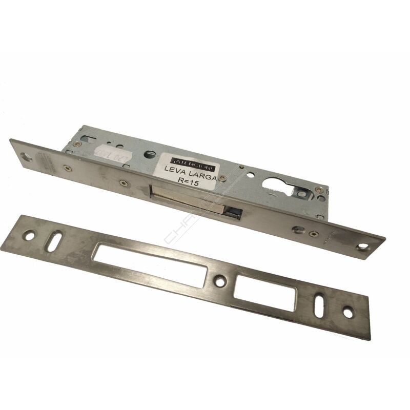 Fechadura de embutir alumínio Tesa 4211 só c/ trinco, entrada 20mm, niquelado