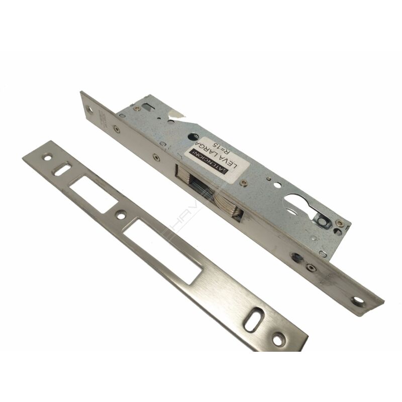 Fechadura de embutir alumínio Tesa 4241 sem trinco, entrada 25mm, inox