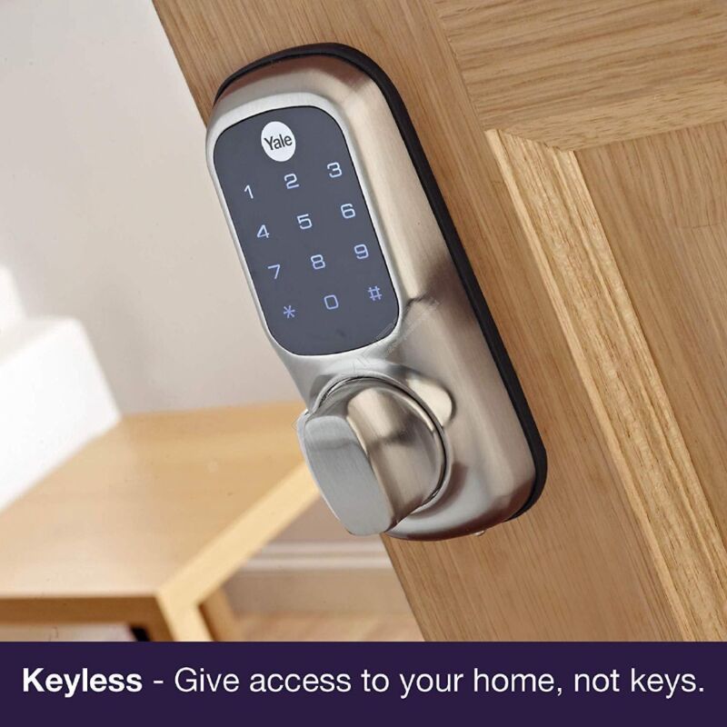 FECH YALE KEYLESS DE SOBREPOR CROMADA SATINADA YD-01-CON-NOMOD-CH