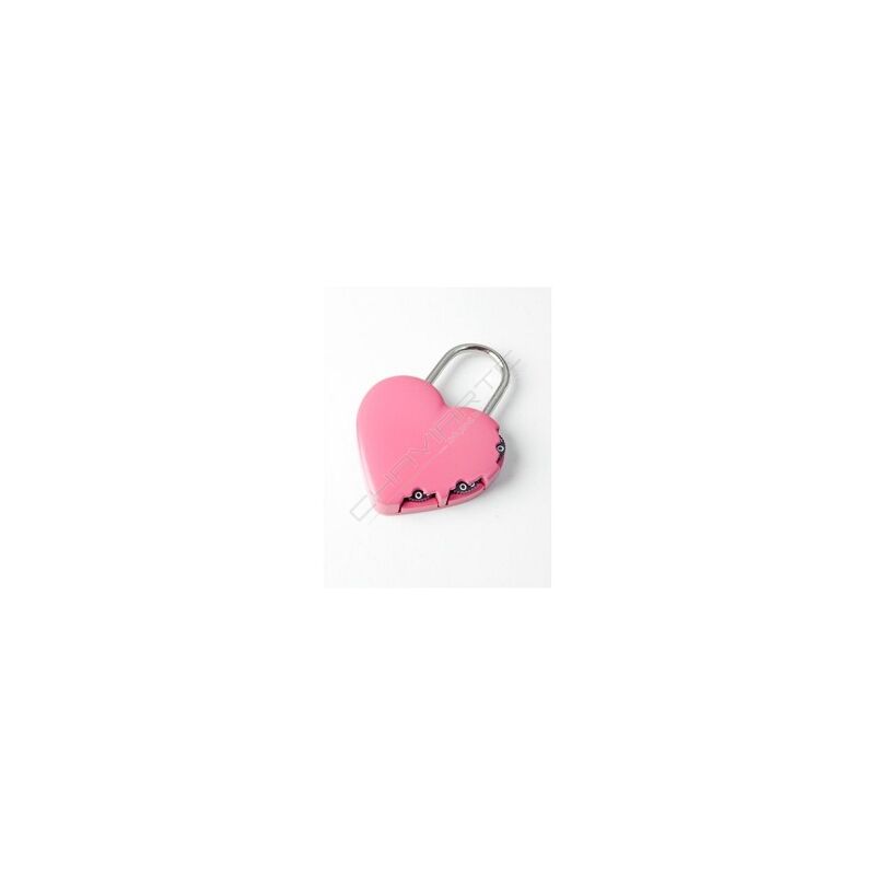 Aloquete Yale Heart Pink de combinação 3 dígitos, 40mm zinco