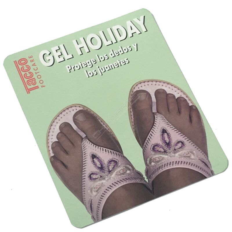 Meia palmilha em gel Tacco Holiday para chinelos de meter o dedo