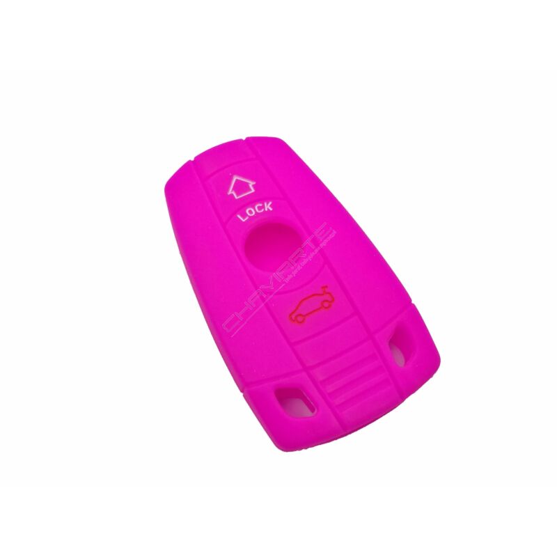 Capa silicone BMW, três botões, rosa