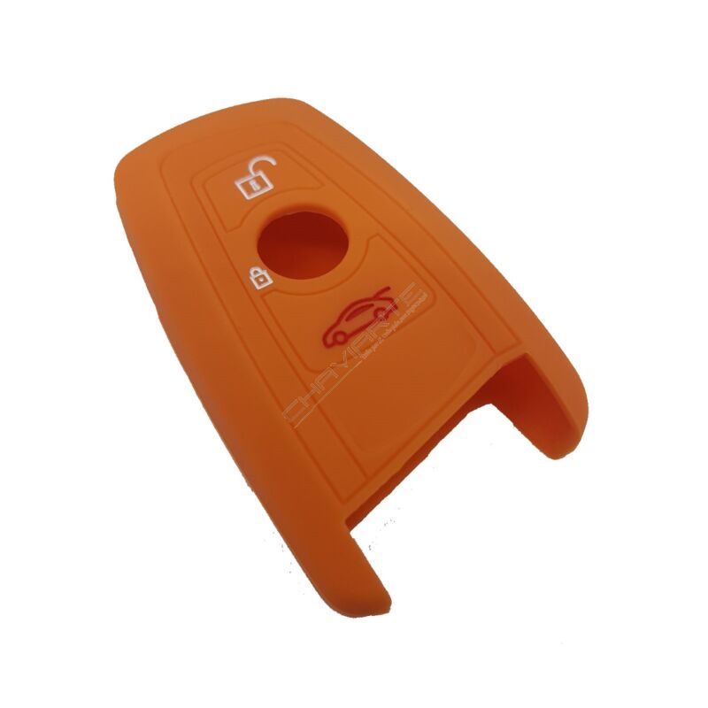 Capa silicone BMW, três botões, laranja