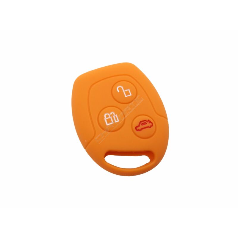 Capa silicone Ford, três botões, laranja