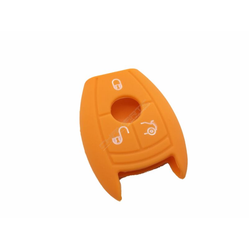Capa silicone Mercedes, três botões, laranja