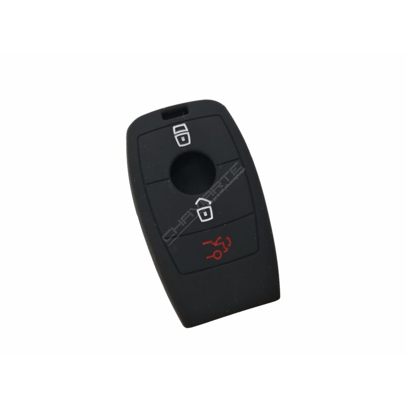 Capa silicone Mercedes, três botões, Smartkey proximidade, negra