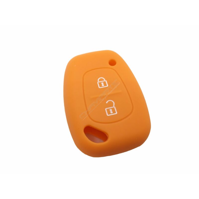 Capa silicone Renault, dois botões, laranja