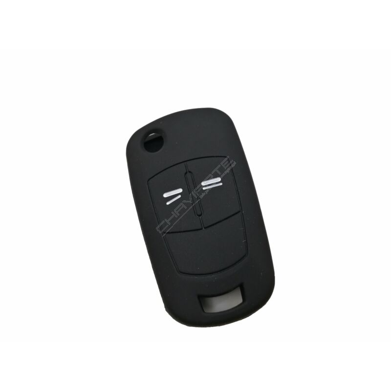 Capa silicone Opel, flip dois botões, negra