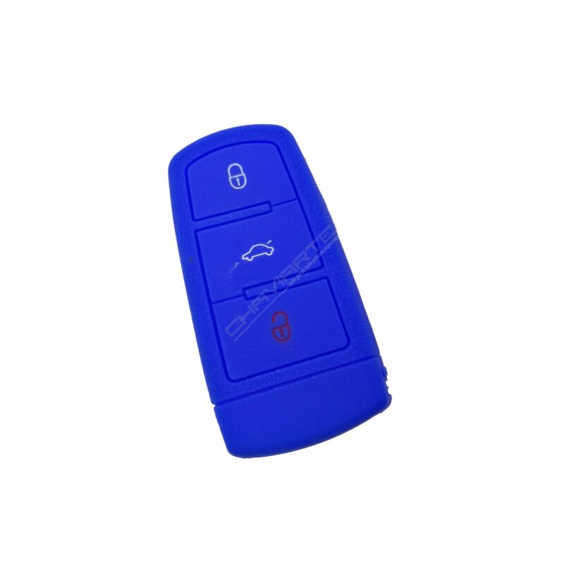 Capa Silicone Volkswagen, três botões, Smartkey proximidade, azul