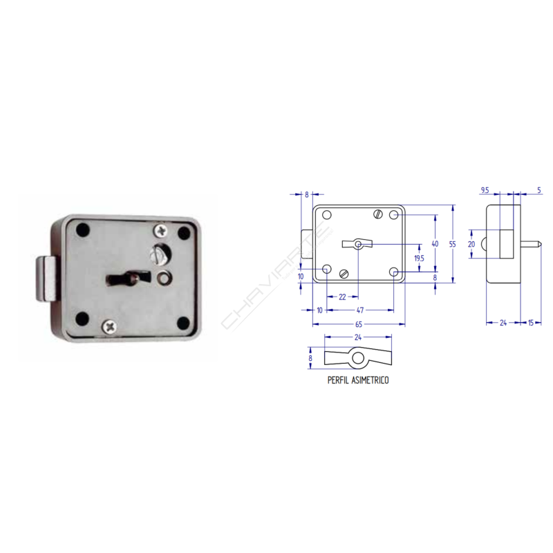 Fechadura Aga P/ Cofre 244/11G