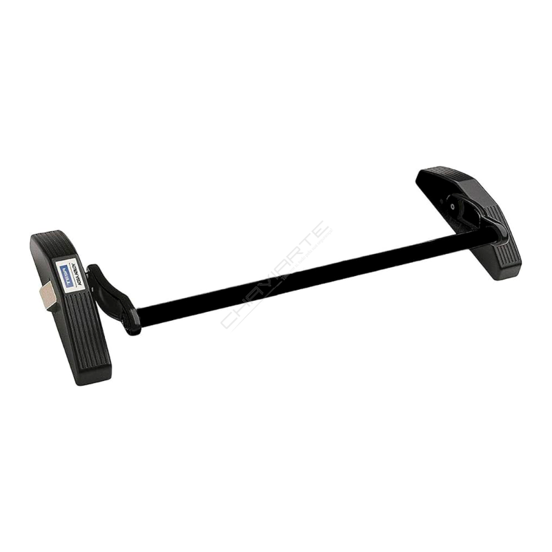 Barra antipânico Tesa 1910 de sobrepor, com 1 ponto de fecho/trinco lateral, em negro