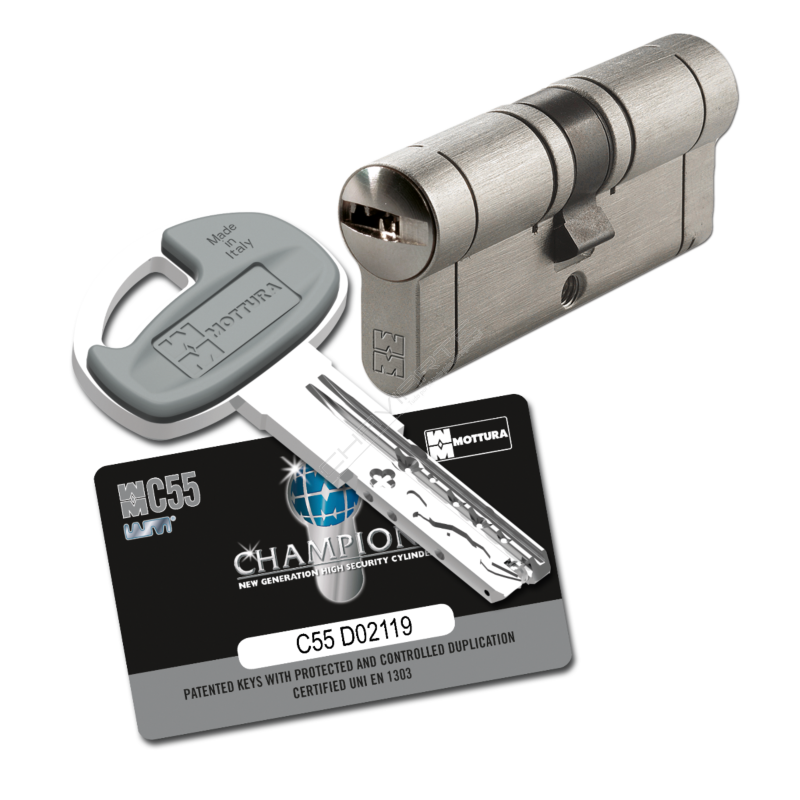 Cilindro Mottura C55 31x31mm niquelado