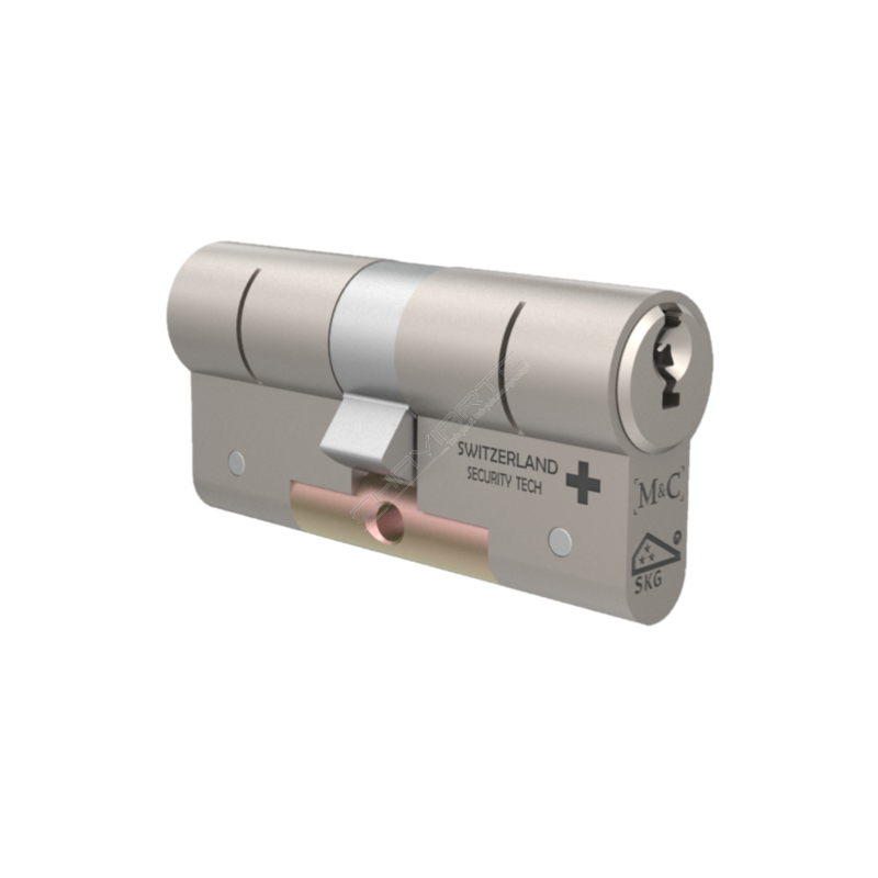 Cilindro M&C Matrix 32x32mm niquelado