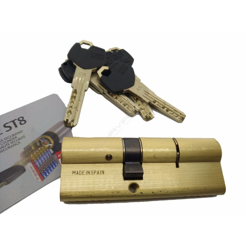 Cilindro ST8 Chaviarte 30x70mm latonado