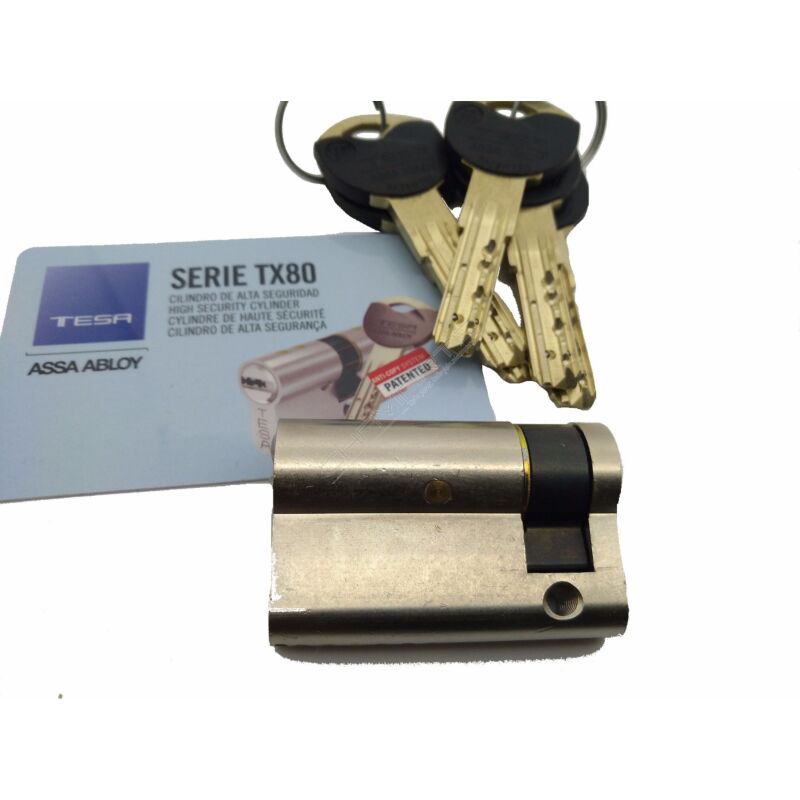 Cilindro Tesa TX80 50x10mm niquelado