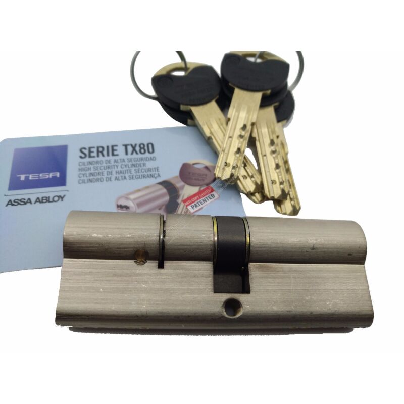 Cilindro Tesa TX80 40x80mm niquelado