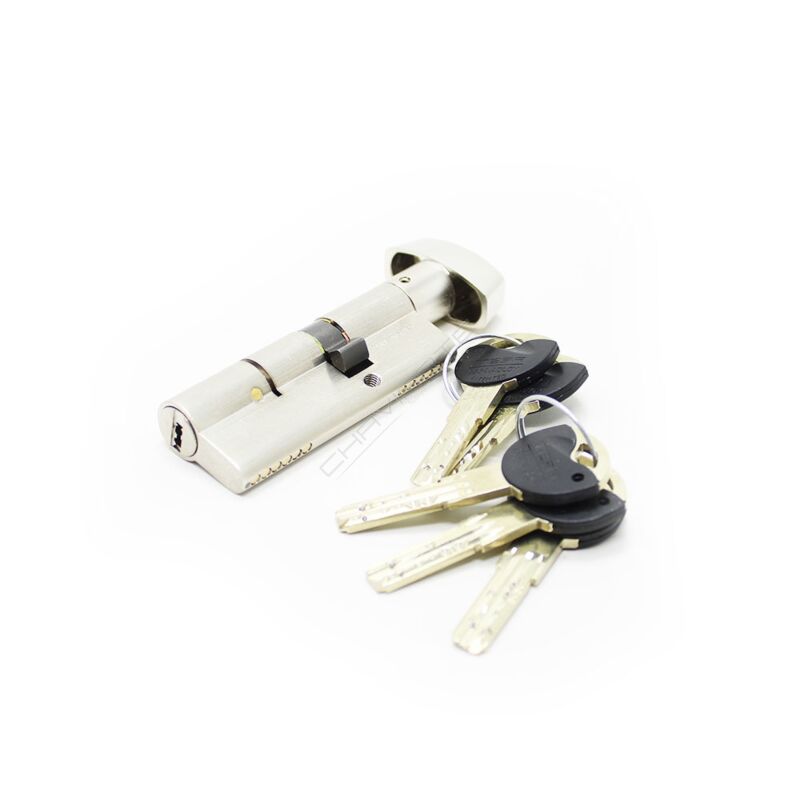 Cilindro Tesa TX80 30x50mm niquelado com botão