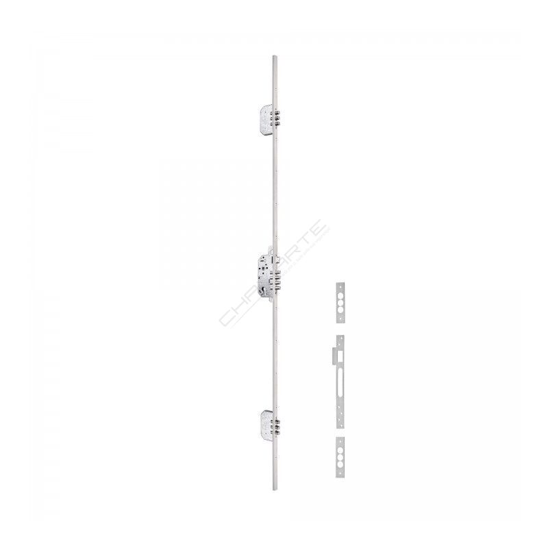 Fechadura multiponto 3 pontos JNF, chapa em U, entrada 60mm, cromada