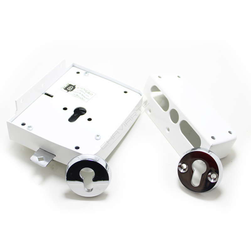 Fechadura Rodes 5070PE  esquerda Branco c/ trancas