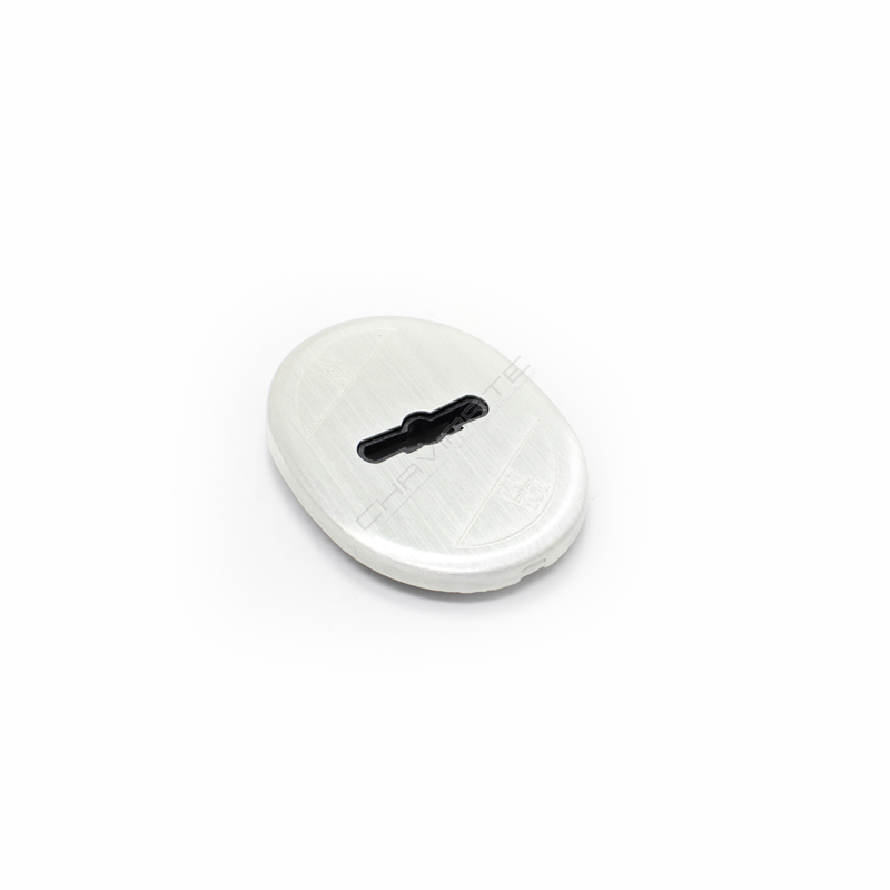 Espelho oval Mottura, para chave de duplo palhetão, cromado