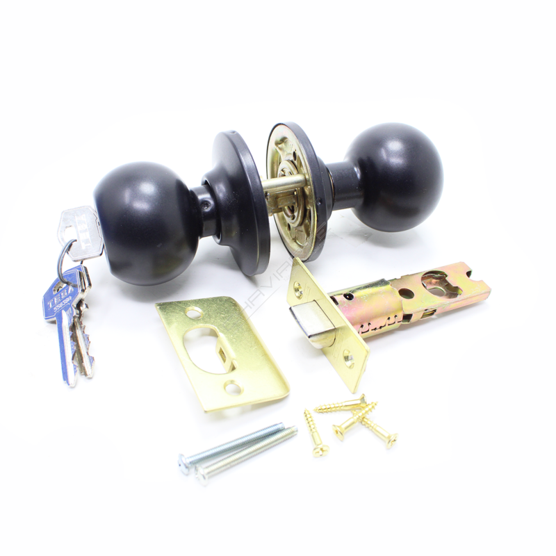 Puxador de bola Tesa 290060, com patilha e chave, negro