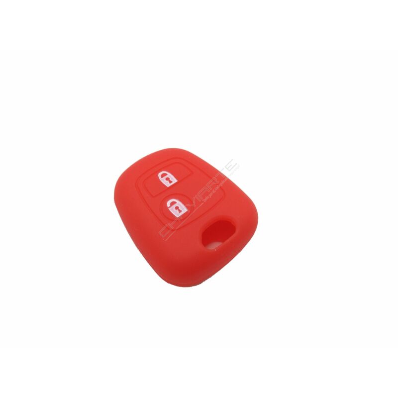 Capa silicone Peugeot, dois botões, vermelho