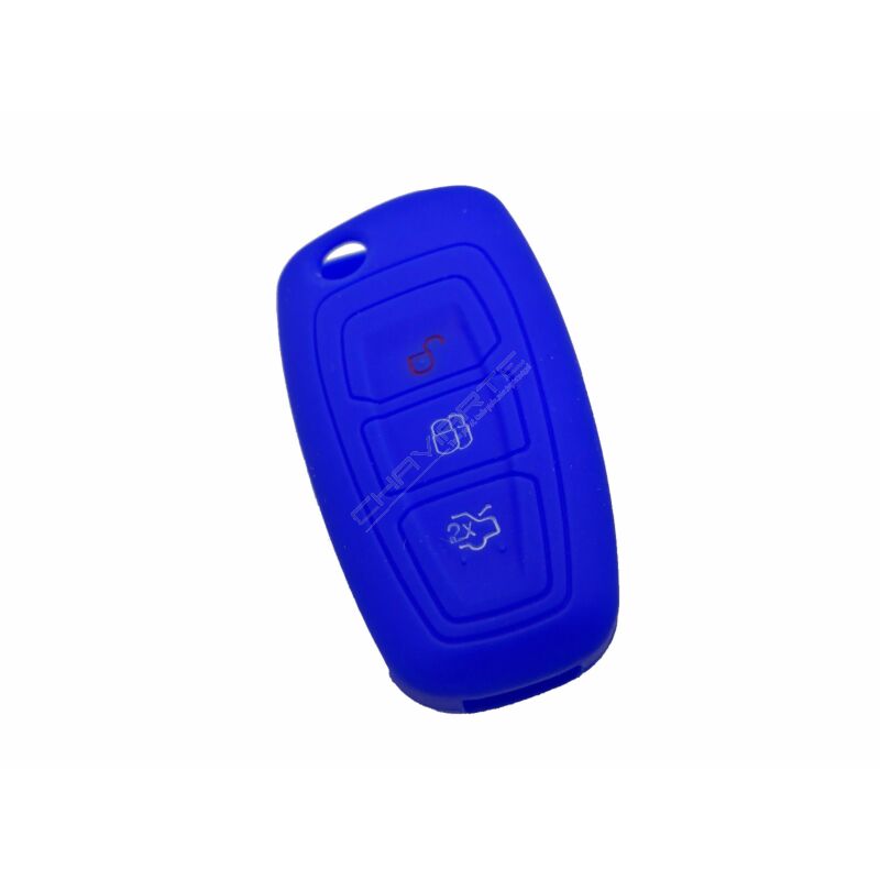 Capa silicone Ford, flip três botões, azul