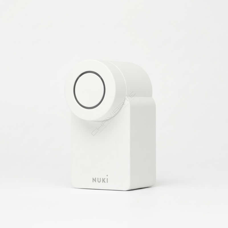 Fechadura inteligente Nuki Smart Lock Go branca com controlo por app e suporte Matter