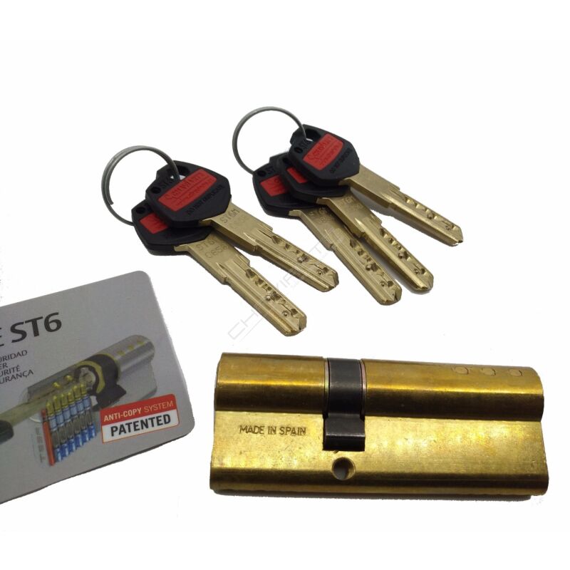 Cilindro Tesa ST6 35x50mm latonado