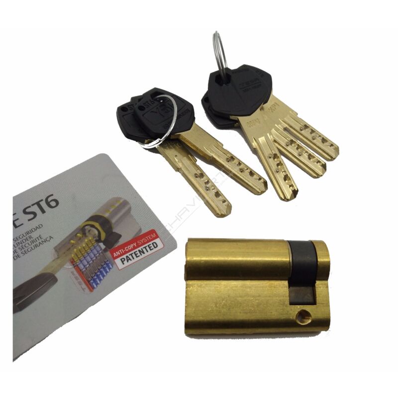 Cilindro Tesa ST6 40x10mm latonado