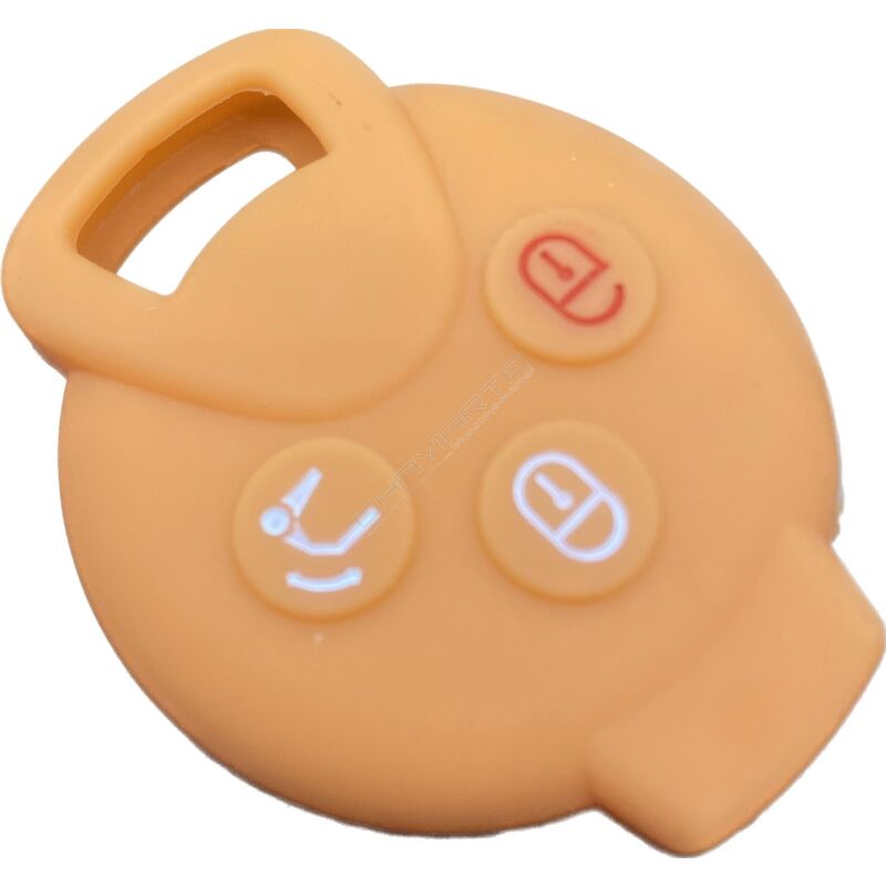 Capa silicone Smart, três botões, laranja