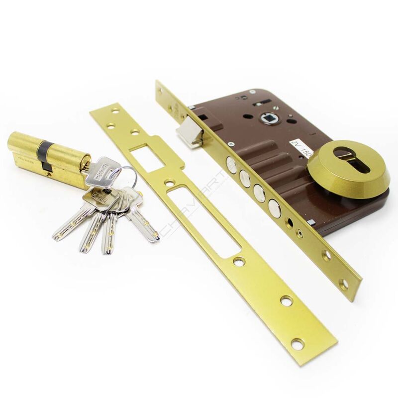 Fechadura de embutir YALE 8912, 60 mm latonado