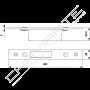 Chapa sup/inf Iseo 24/180 Para fechaduras Multiblindo Plano