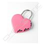 Aloquete Yale Heart Pink de combinação 3 dígitos, 40mm zinco