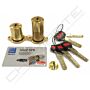 Cilindro ST8 Chaviarte ST8F3655L latonado,  para portas Fichet
