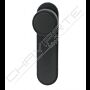 Puxador redondo Yale YPCF4403, fixo, com espelho comprido cego, negro