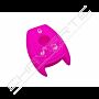 Capa silicone Mercedes, três botões, rosa