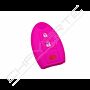Capa silicone Nissan, três botões, rosa