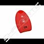 Capa silicone Nissan, três botões, vermelho