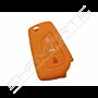 Capa silicone Toyota, três botões, laranja