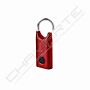 Aloquete Lexon com abertura por impressão digital, dark red (vermelho)
