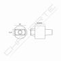 Quadra JNF 21.001.R20, retangular 21 x 11,6 mm, para mola de pavimento