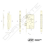Fechadura corta fogo JNF IN.20.789, antipânico, automática,entrada de 55mm
