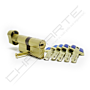 Cilindro Yale HSK de botão 35x35mm latonado