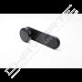 Puxador redondo Yale YPCF4403, fixo, com espelho comprido cego, negro