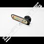 Puxador redondo Yale YPCF4403, fixo, com espelho comprido cego, negro
