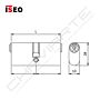 Cilindro F5 Oval Iseo 27x27 Niquelado