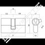 Cilindro Lince C353232LS 32x32mm latonado, c/chave de serviço