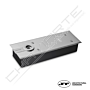Mola de pavimento JNF IN.21.2205, p/portas batente, c/paragem 90º, inox satinado