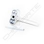Puxador de muleta Tesa M1500, branco